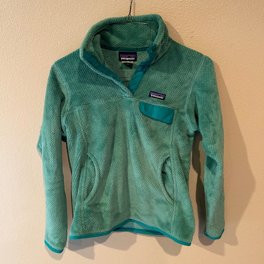 Patagonia ReTool Snap T Pull Over | Women's Small Blue Green